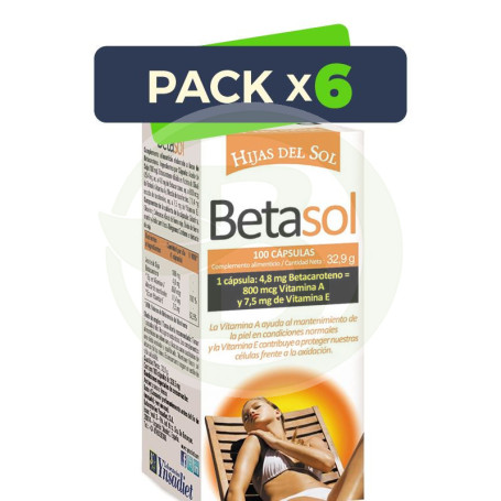 Pack 6x Betasol 100 Perlas Hijas del Sol