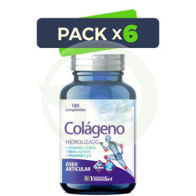 Pack 6x Colágeno Hidrolizado Pc Envase De 180 Comprimidos Ynsadiet