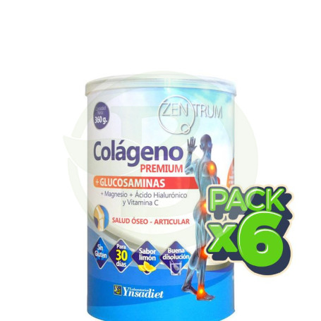 Pack 6x Colágeno Premium Hidrolizado Envase De 360G Ynsadiet