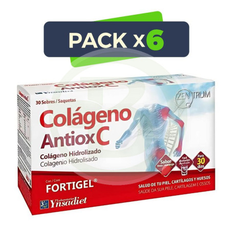 Pack 6x Colágeno Antiox Fortigel 30 Sobres Ynsadiet