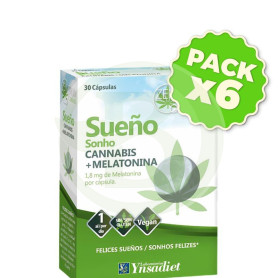 Pack 6x Sueño con Cannabis 30 Capsulas Vegetales Ynsadiet