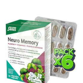 Pack 6x Neuro Memory 30 Capsulas Salus