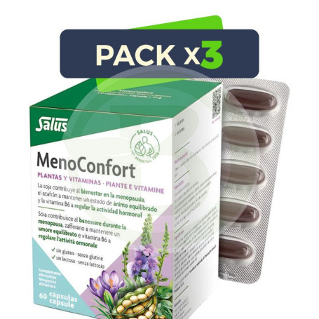 Pack 3x Menoconfort 60 Capsulas Salus