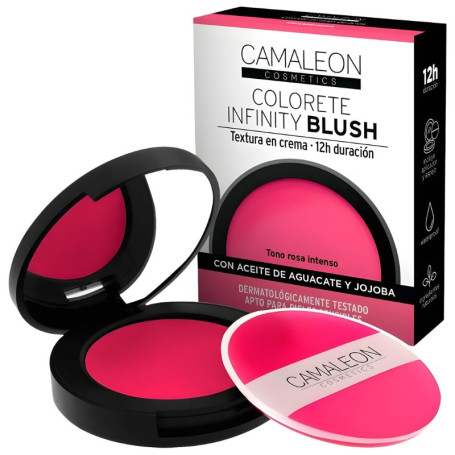 Blush em Creme Infinity Blush Rosa Intenso Camaleon