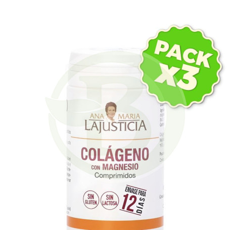 Pack 3x Colágeno con Magnesio 75 Comprimidos Ana María Lajusticia