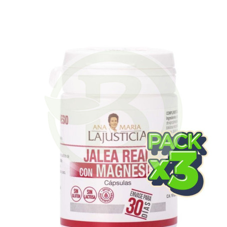 Pack 3x Jalea Real con Magnesio 60 Cápsulas Ana María Lajusticia