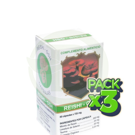Pack 3x Reishi GSH Golden Green 60 Cápsulas