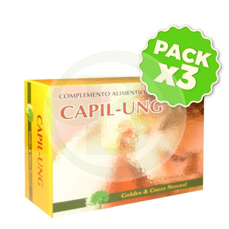 Pack 3x Capil UNG Golden Green 60 Cápsulas