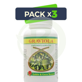 Pack 3x Graviola 90 Cápsulas Golden Green