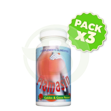 Pack 3x Flamasín 60 Comprimidos Golden Green