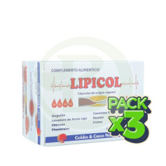 Pack 3x Lipicol 60 Cápsulas Verde Dourado