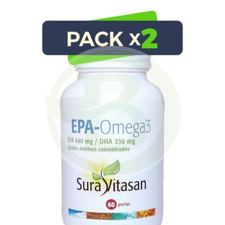 Pack 2x EPA-Omega 3 60 Perlas Sura Vitasan