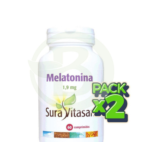 Pack 2x Melatonina 1,9Mg. 60 Comprimidos Sura Vitasan
