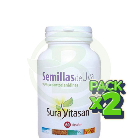 Pack 2x Semillas de Uva 60 Cápsulas Sura Vitasan