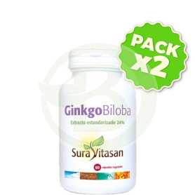 Pack 2x Ginkgo Biloba 60 Cápsulas Sura Vitasan