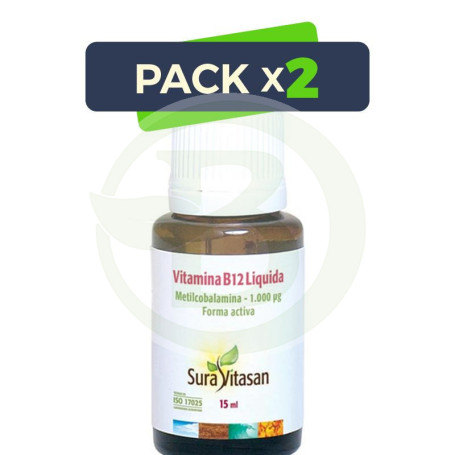 Pack 2x Vitamina B12 15Ml. Sura Vitasan