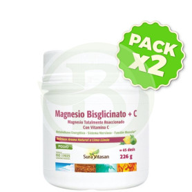 Pack 2x Magnesio Bisglicinato + C 226Gr Sura Vitasan