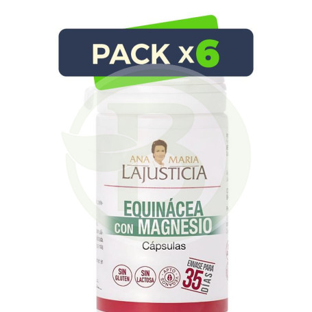 Pack 6x Equinácea con Magnesio 70 Cápsulas Ana María Lajusticia