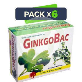 Pack 6x Ginkgobac Golden Green 60 Cápsulas