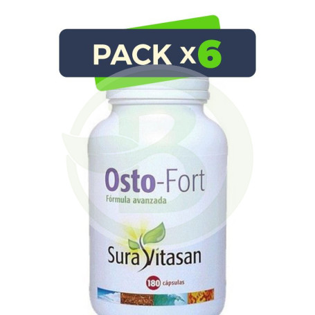 Pack 6x Osto-Fort 180 Cápsulas Suravitasan