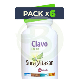Pack 6x Clavo 100 Cápsulas Sura Vitasan