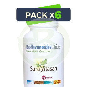 Pack 6x Bioflavonoides Cítricos 90 Cápsulas Sura Vitasan