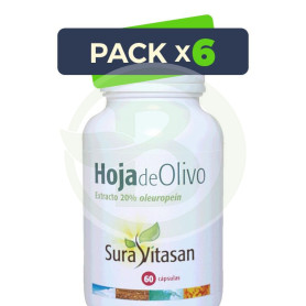 Pack 6x Hoja de Olivo 60 Cápsulas Sura Vitasan