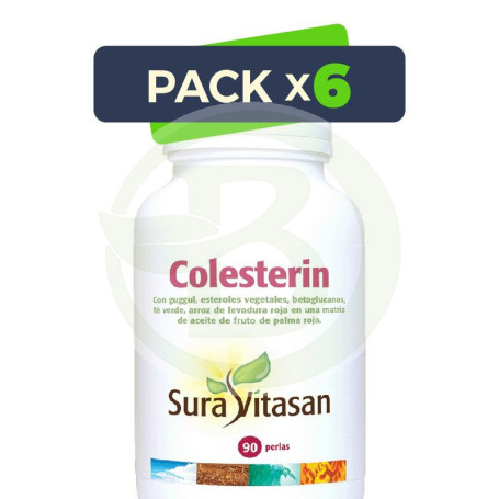 Pack 6x Colesterin 90 Perlas Sura Vitasan