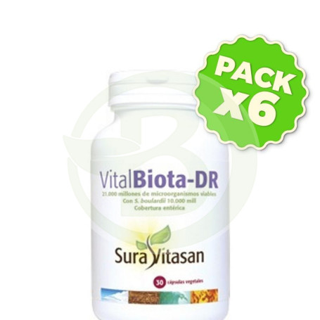 Pack 6x Vitalbiota-DR 30 Cápsulas Sura Vitasan