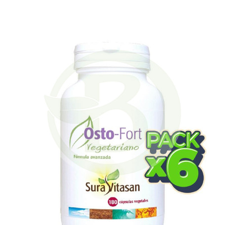 Pack 6x Osto-Fort Vegetariano 180 Cápsulas Sura Vitasan