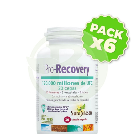 Pack 6x Pro-Recovery 30 Cápsulas Sura Vitasan