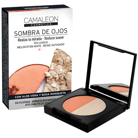 Sombra de Olhos Pêssego e Bege Camaleon
