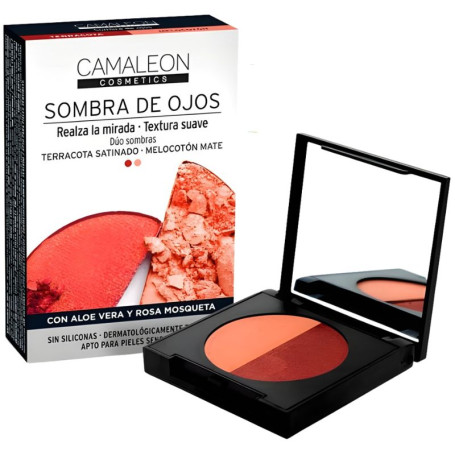 Sombra de Olhos Terracota e Pêssego Camaleon