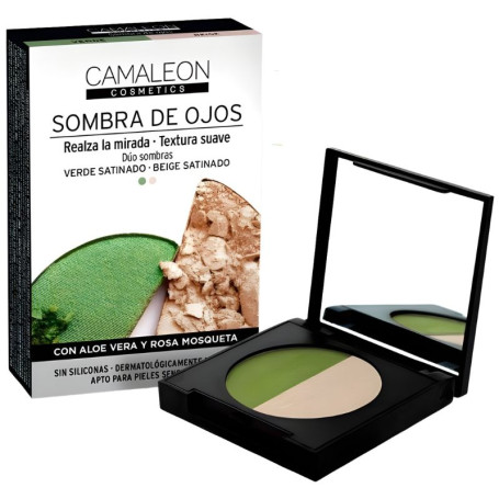 Sombra de Olhos Verde e Bege Camaleon