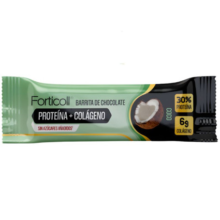 Barrita De Chocolate Proteína+Colagénio Coco 50G Forticoll