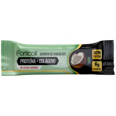 Barrita De Chocolate Proteína+Colagénio Coco 50G Forticoll