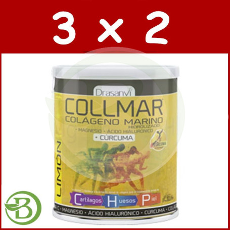 Pack 3x2 Collmar con Cúrcuma Sabor Limón 300Gr. Drasanvi