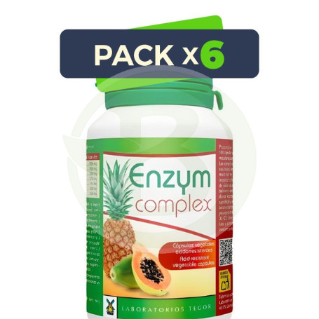 Pack 6x Enzym Complex 120 Cápsulas Tegor