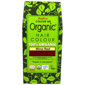 Tinta de Cabelo Vegetal Vermelho Vinho 100G Radico