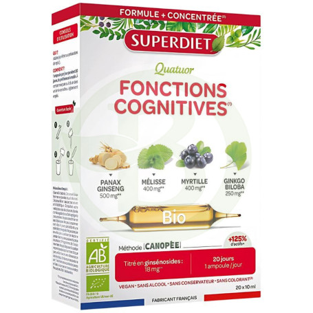 Funções Cognitivas Quartet Bio 20 Ampolas Superdiet