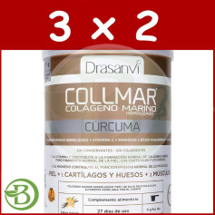 Pack 3x2 Collmar Colágeno Marinho Cúrcuma Baunilha 300Gr. Drasanvi