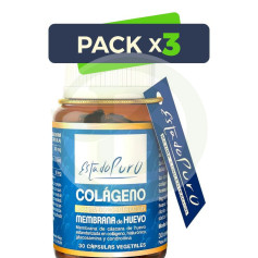 Pack 3x Pura Membrana de Ovo 30 Cápsulas Estado Puro