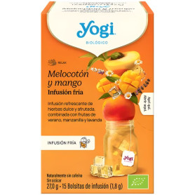 Pêssego e Manga Infusão Fria 15 Filtros Yogi Tea