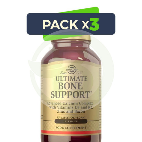 Pack 3x Ultimate Bone Support 120 Tabletas Solgar