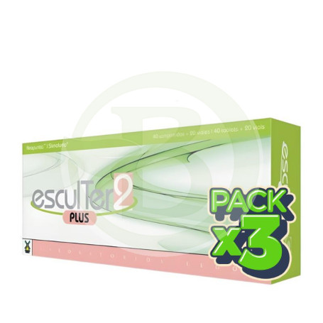 Pack 3x Esculter 2 Plus 40 Comprimidos + 20 Viales Tegor