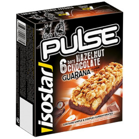 Barras Pulse Choco Avelã Sabor Guaraná 6 Unidades Isostar