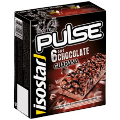 Barras Pulse Chocolate Sabor Guaraná 6 Unidades Isostar