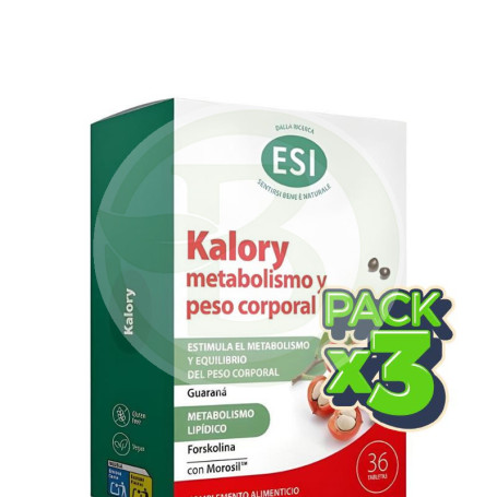 Pack 3x Kalory Metabolismo 36 Comprimidos Esi