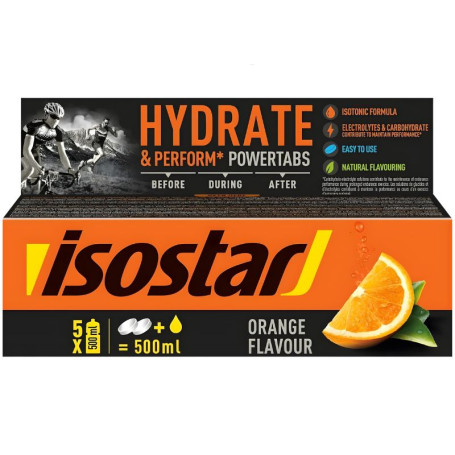 Powertabs Sabor Laranja 10 Comprimidos Efervescentes Isostar