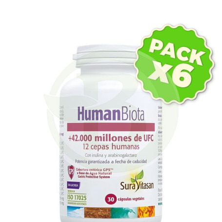 Pack 6x Human Biota 30 Cápsulas Sura Vitasan